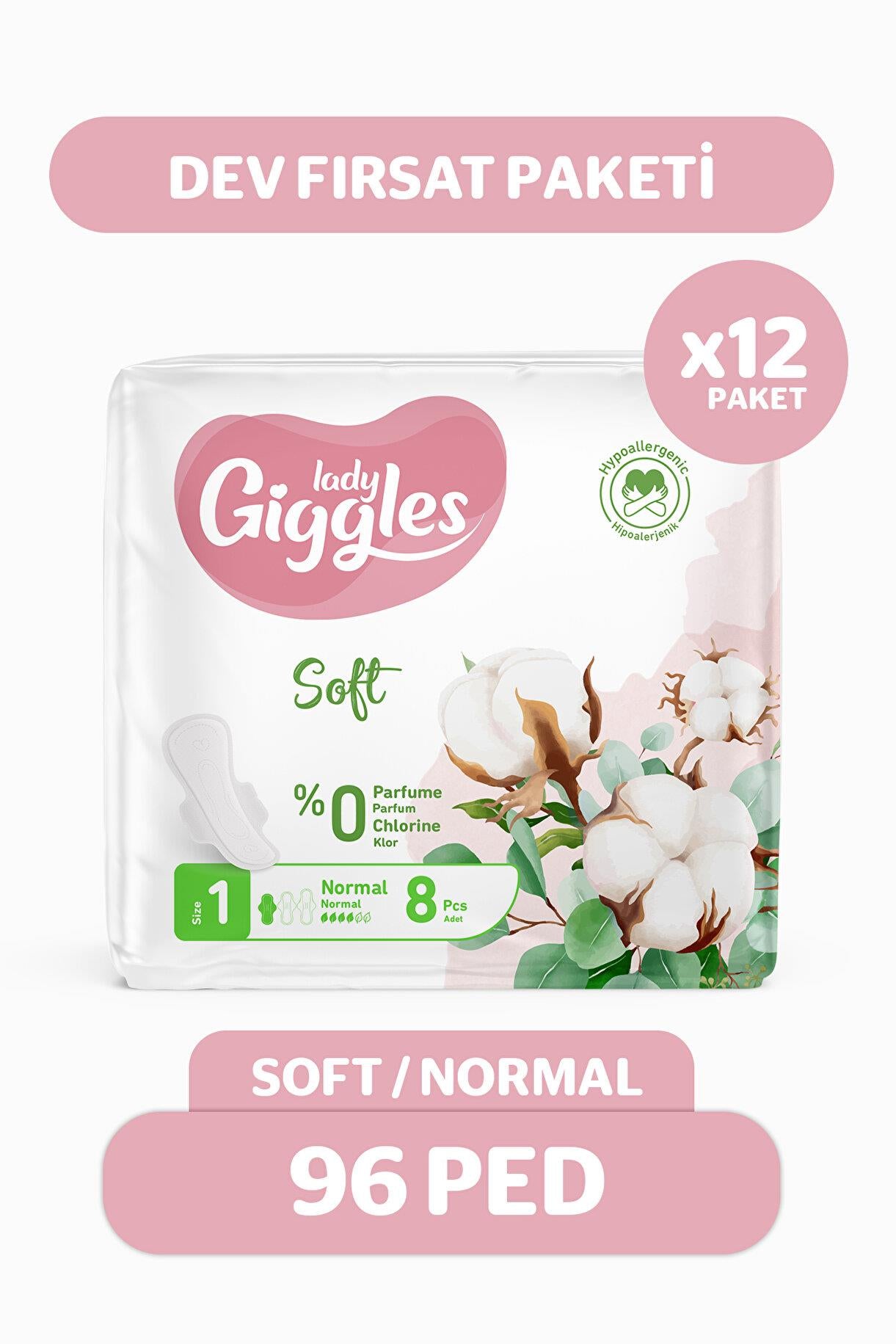 Giggles Lady Soft Normal Hijyenik Ped 96 Adet