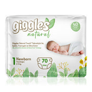Giggles Natural 1 Numara Yenidoğan Pamuklu Bebek Bezi Tanışma Paketi - 70 Adet
