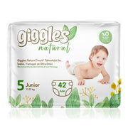Giggles Natural 5 Numara Junior Pamuklu Bebek Bezi Tanışma Paketi - 42 Adet
