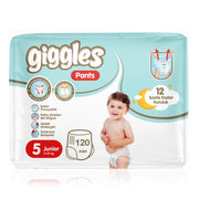 Giggles Pants Külotlu Bebek Bezi 5 Numara Junior Süper Fırsat Paketi - 120 Adet