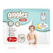 Giggles Pants Külotlu Bebek Bezi 7 Numara XX Extra Large Aylık Paket - 48 Adet
