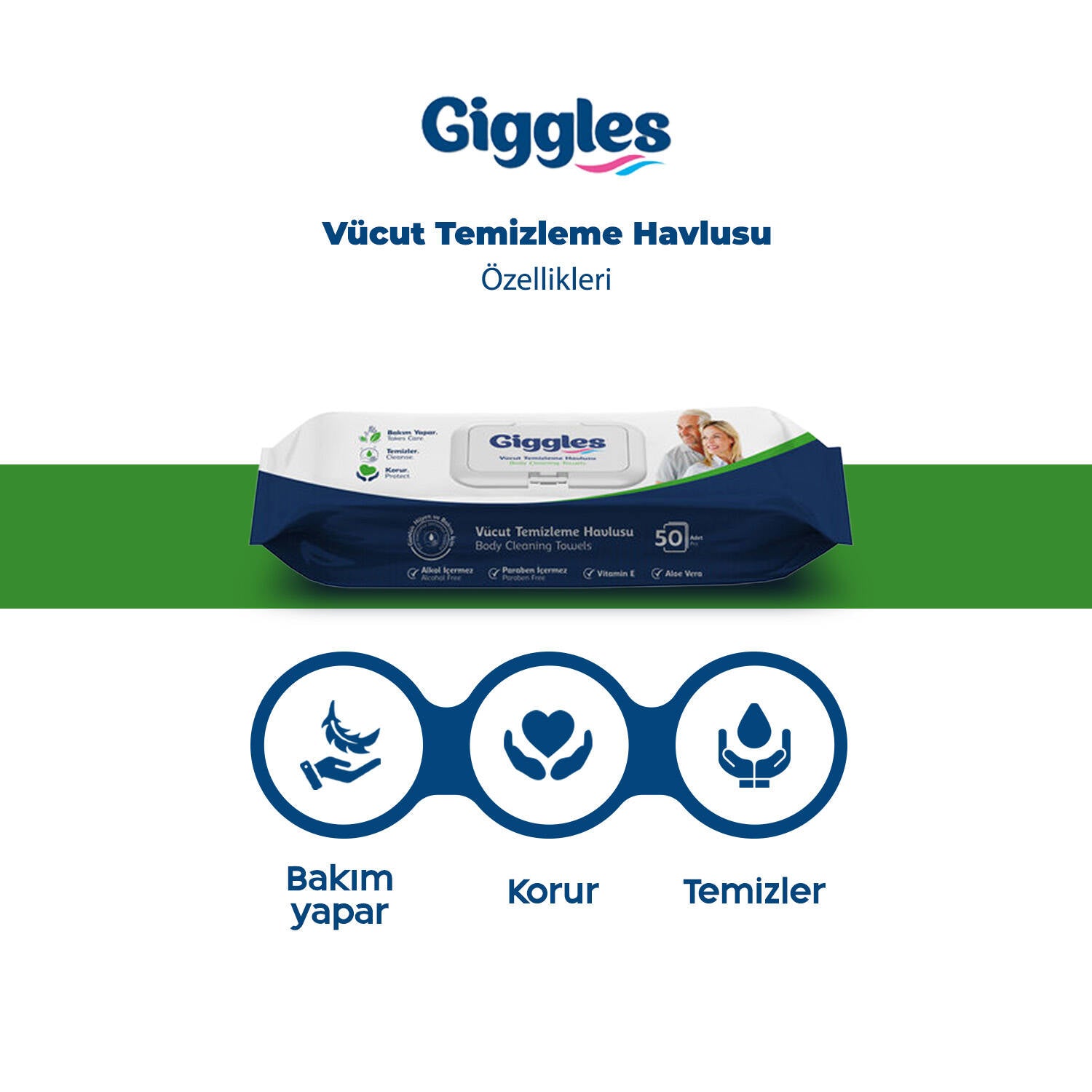 Giggles Perine ve Vücut Temizleme Havlusu 150 Adet
