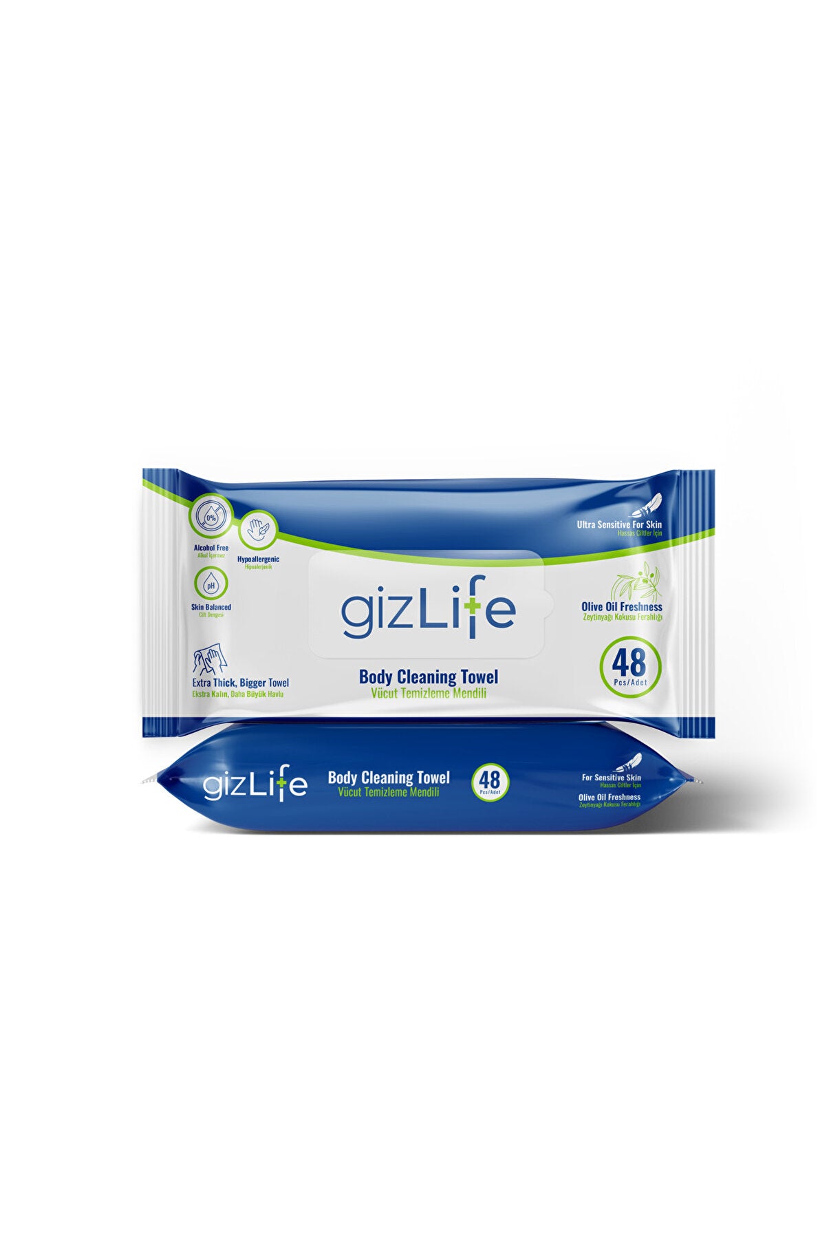 Gizlife Vücut Temizleme Havlusu Zeytinyağlı 1152 Yaprak