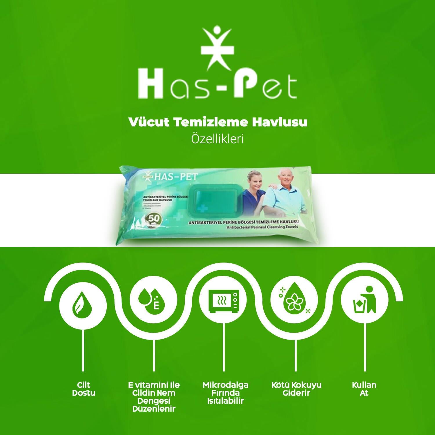 Haspet Perine Temizleme Havlusu - 23x26cm - 150 Adet