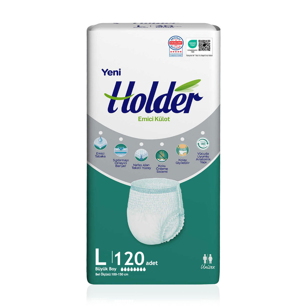 Holder Emici Külot L-Large Beden 120 Adet