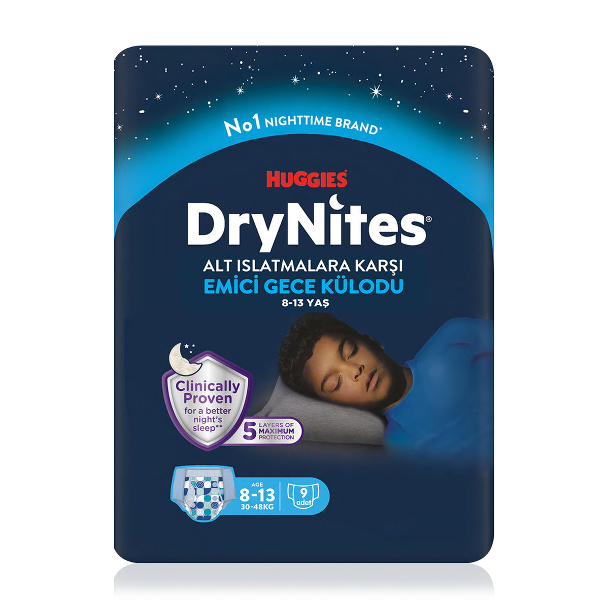Huggies Drynites Emici Gece Külodu Erkek 8-13 Yaş 30-48 Kilo 9 Adet