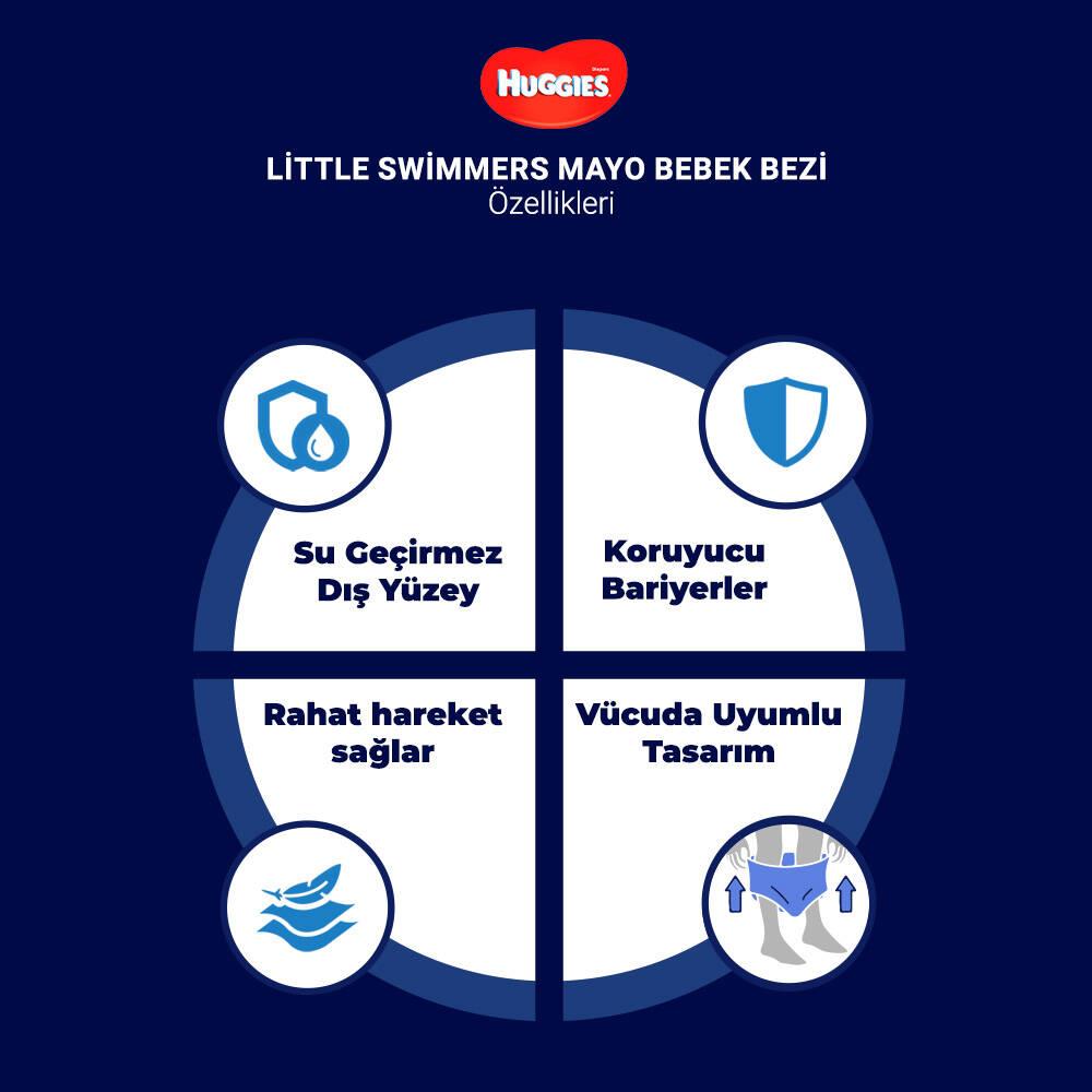 Huggies Little Swimmers 3-4 Numara 7-15 kg 24'lü Mayo Bez