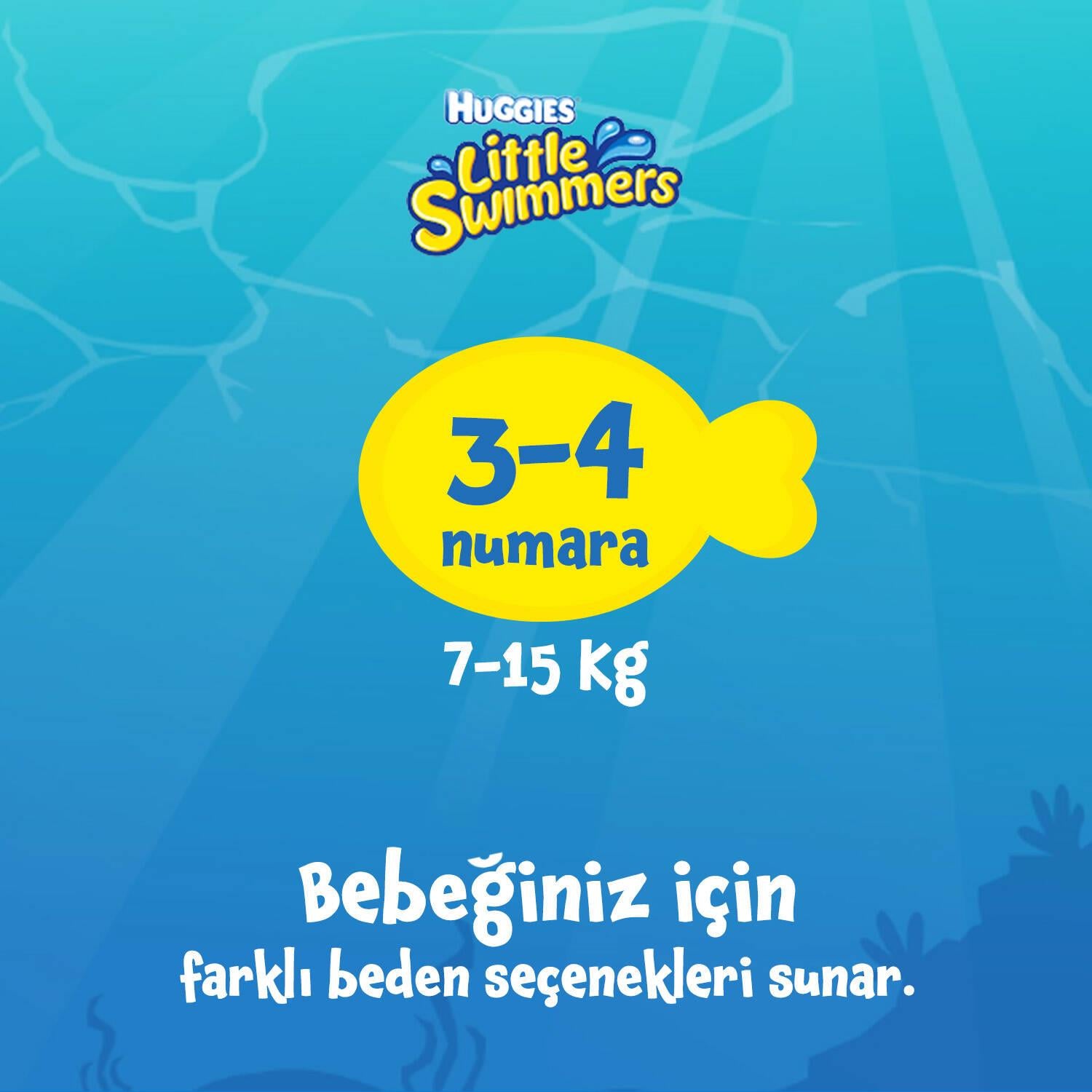Huggies Little Swimmers 3-4 Numara 7-15 kg 36'lı Mayo Bez