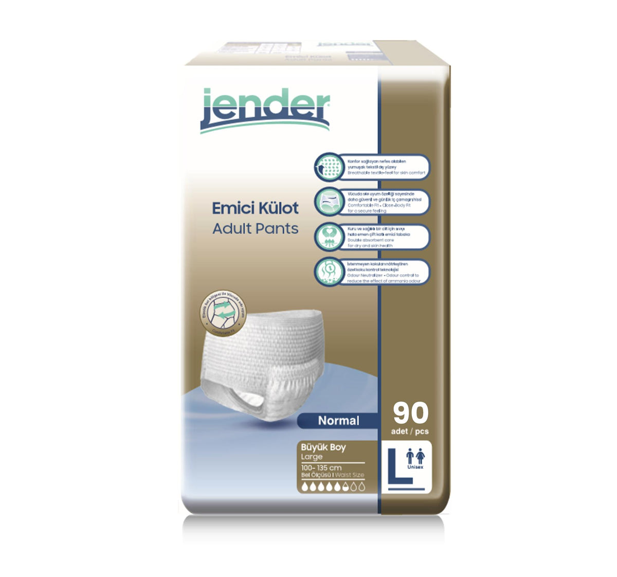 Jender Emici Külot L-Large Beden 90 Adet