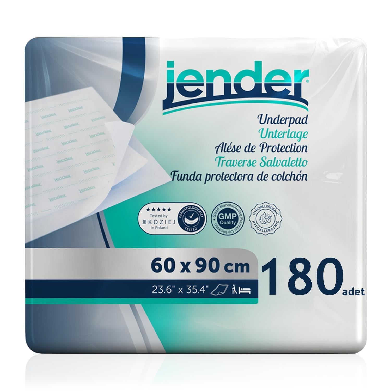Jender Yatak Koruyucu Örtü 60×90 Cm 180 Adet