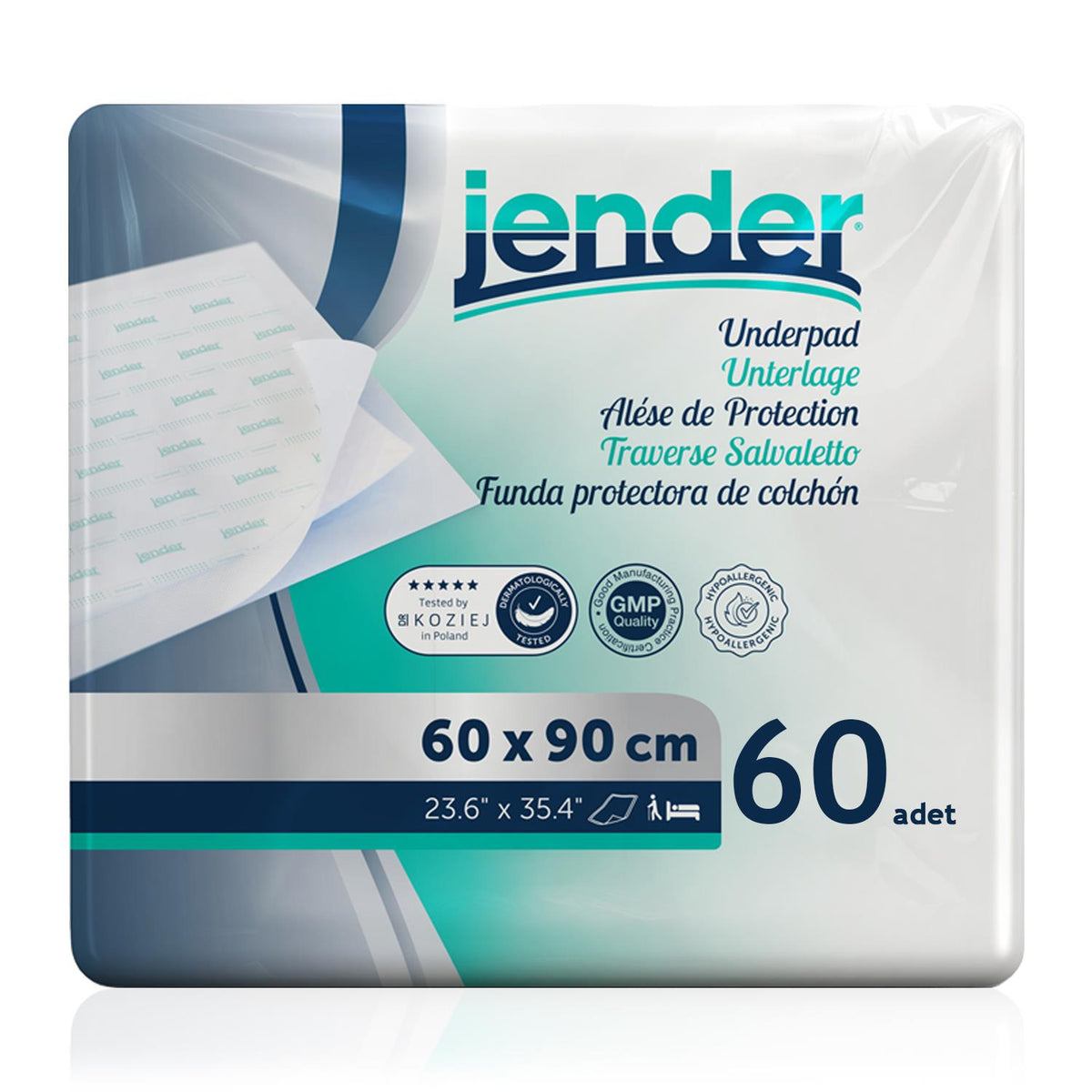 Jender Yatak Koruyucu Örtü 60×90 Cm 60 Adet