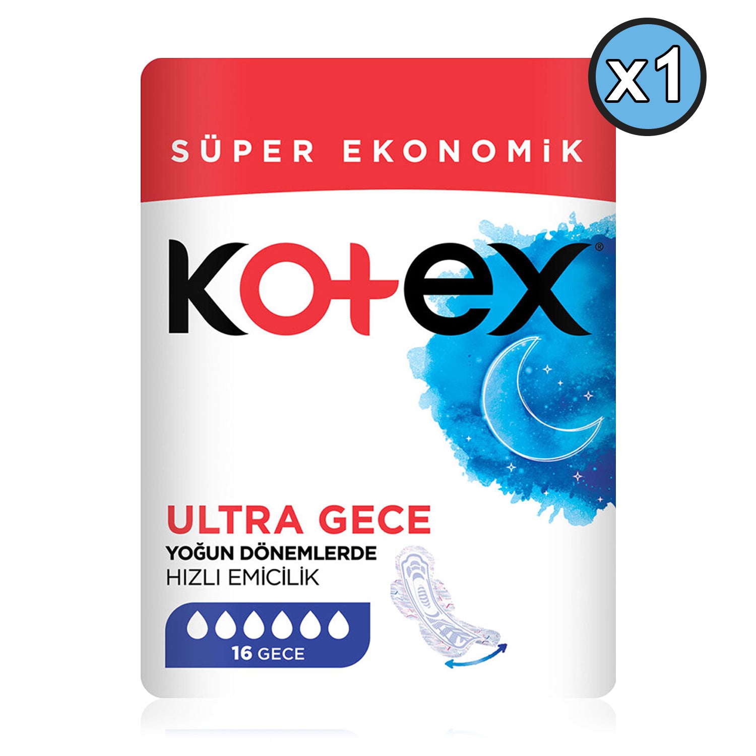 Kotex 16'lı Ultra Quadro Süper Eko Gece Pedi 1 Adet