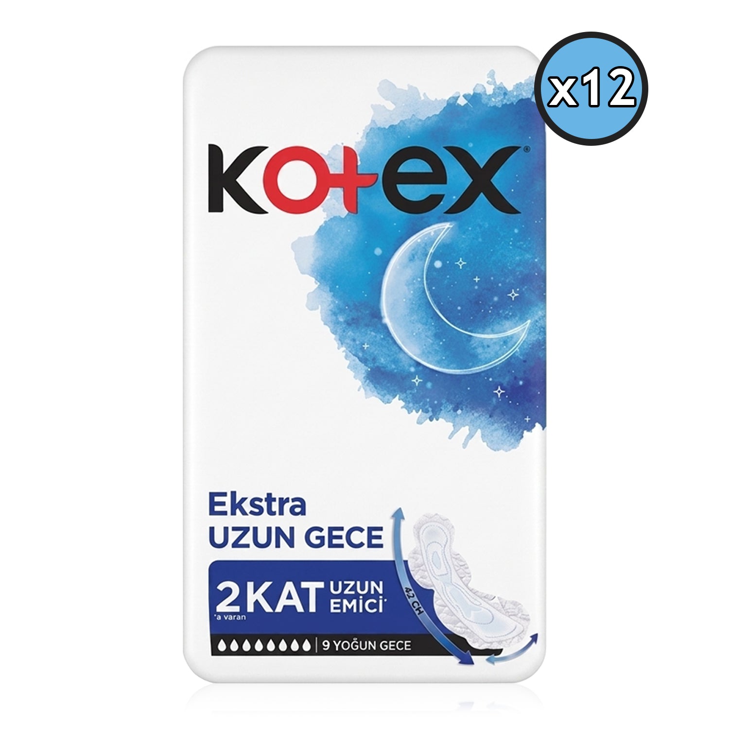 Kotex Ultra 9'lu Ekstra Uzun Gece 12 Adet