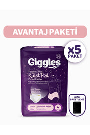 Külot Ped (Regl Gece Külodu) Bel Ölçüsü 52-100 cm Standart Beden 5 Paket 20 Adet