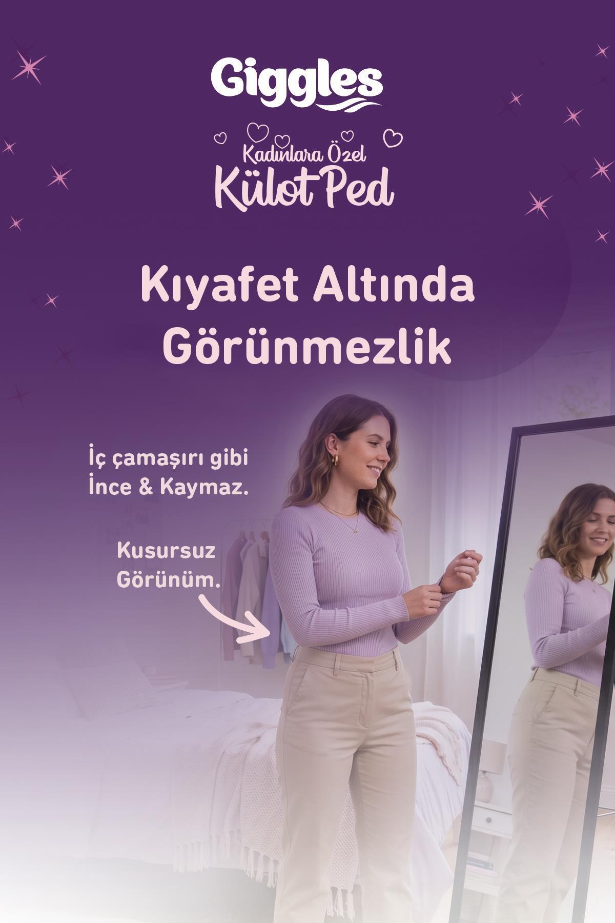 Külot Ped (Regl Gece Külodu) Bel Ölçüsü 52-100 cm Standart Beden 5 Paket 20 Adet