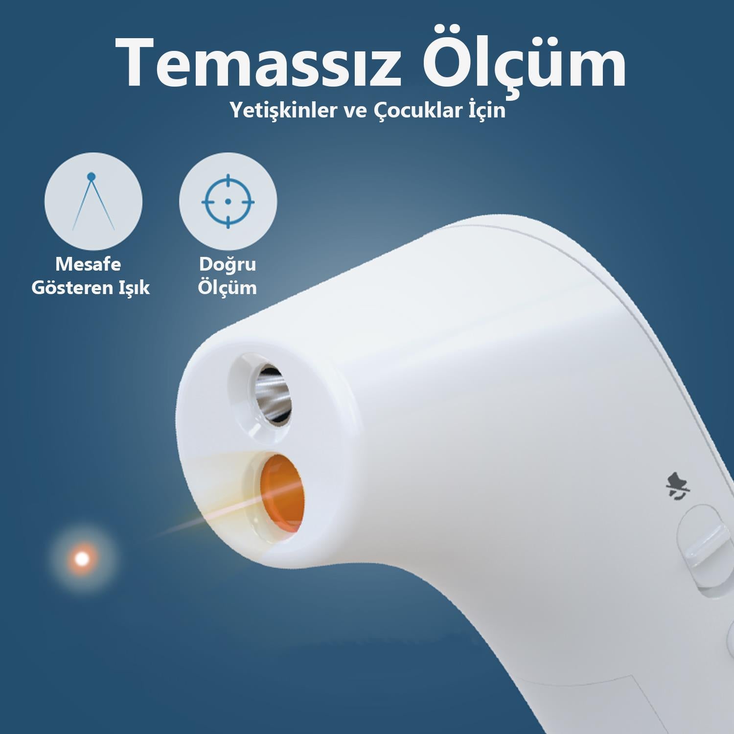 Neomed DET-3019 Akıllı Mesafe Sensörlü Hızlı Ölçüm Temassız Dijital Ateş Ölçer