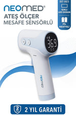Neomed DET-3023 Premium Akıllı Mesafe Sensörlü Led Işıklı Temassız Dijital Ateş Ölçer
