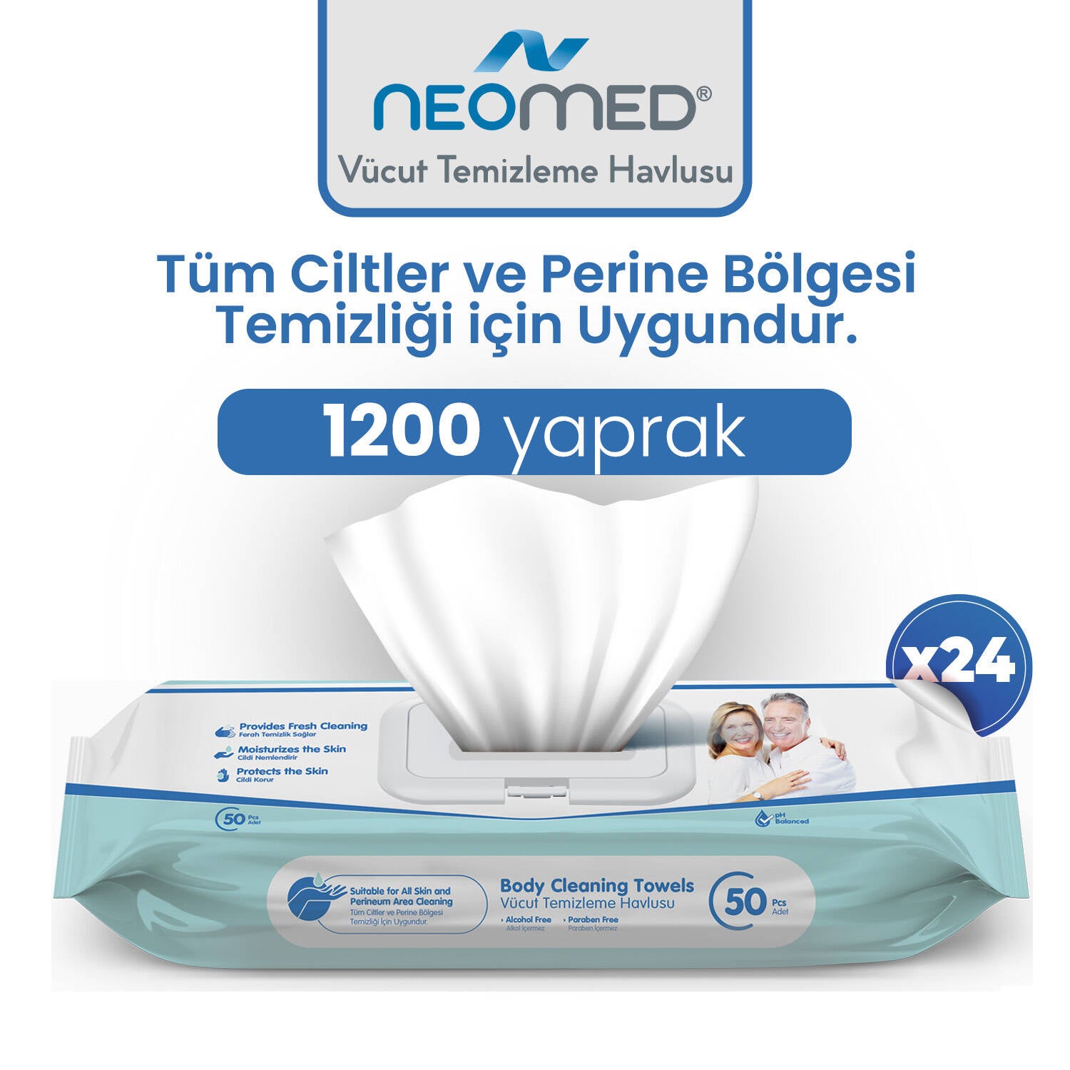 Neomed Vücut Temizleme Havlusu 1200 Adet