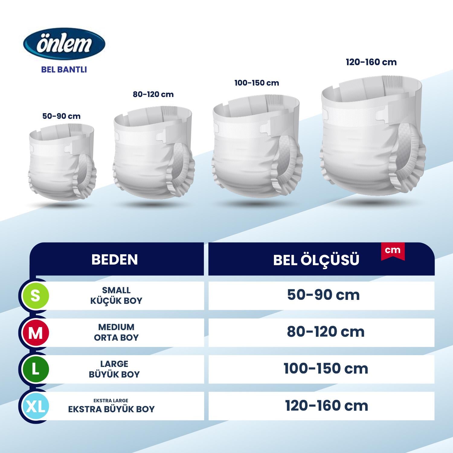 Önlem Belbantlı Hasta Bezi M-Medium Beden 60 Adet