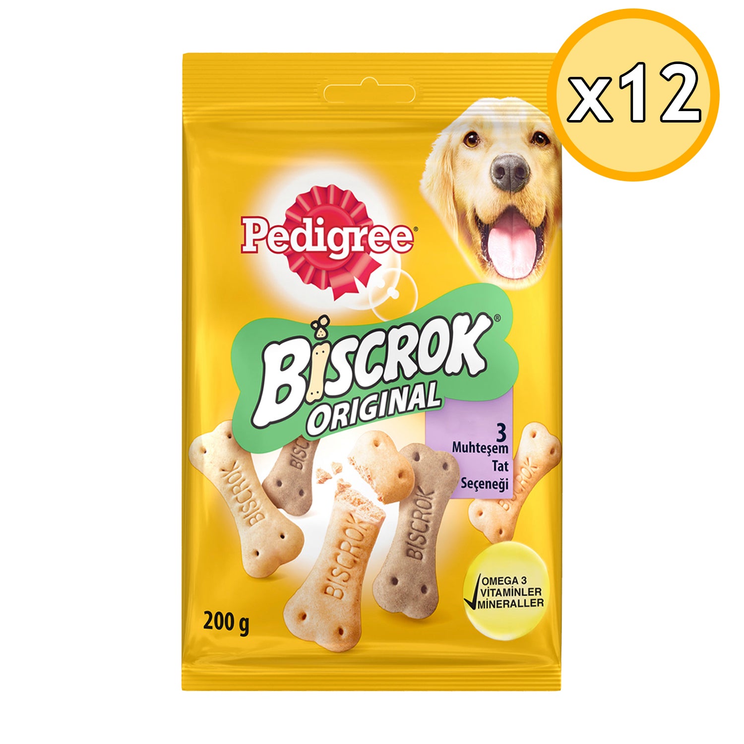 Pedigree Biscrok Multi Mix Köpek Ödül Bisküvisi 200 Gr 12 Adet
