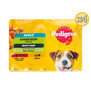 Pedigree Sığır Etli & Kuzu Etli ve Hindili 4x100 gr Yetişkin Köpek Yaş Maması 4 Adet