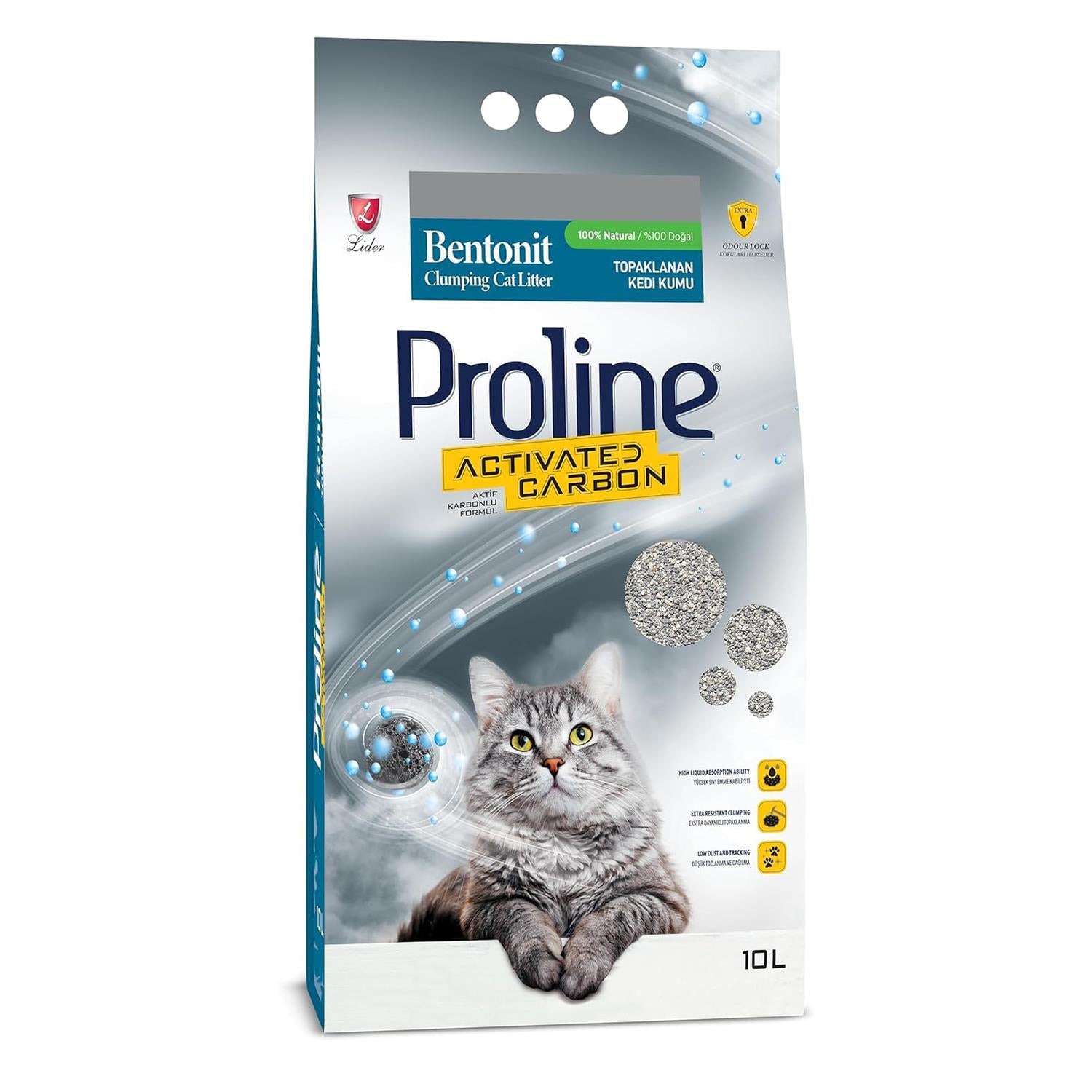 Proline Kedi Kumu AKTİF KARBONLU 10 LT