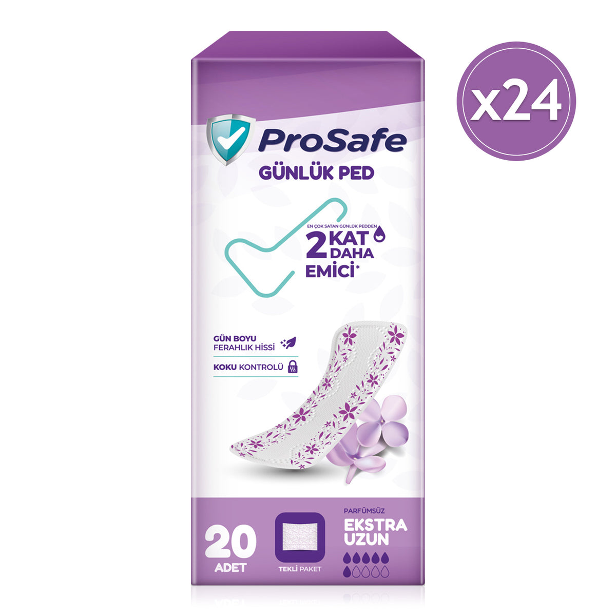 Prosafe 20'li Günlük Ped Ekstra Uzun 24 Adet