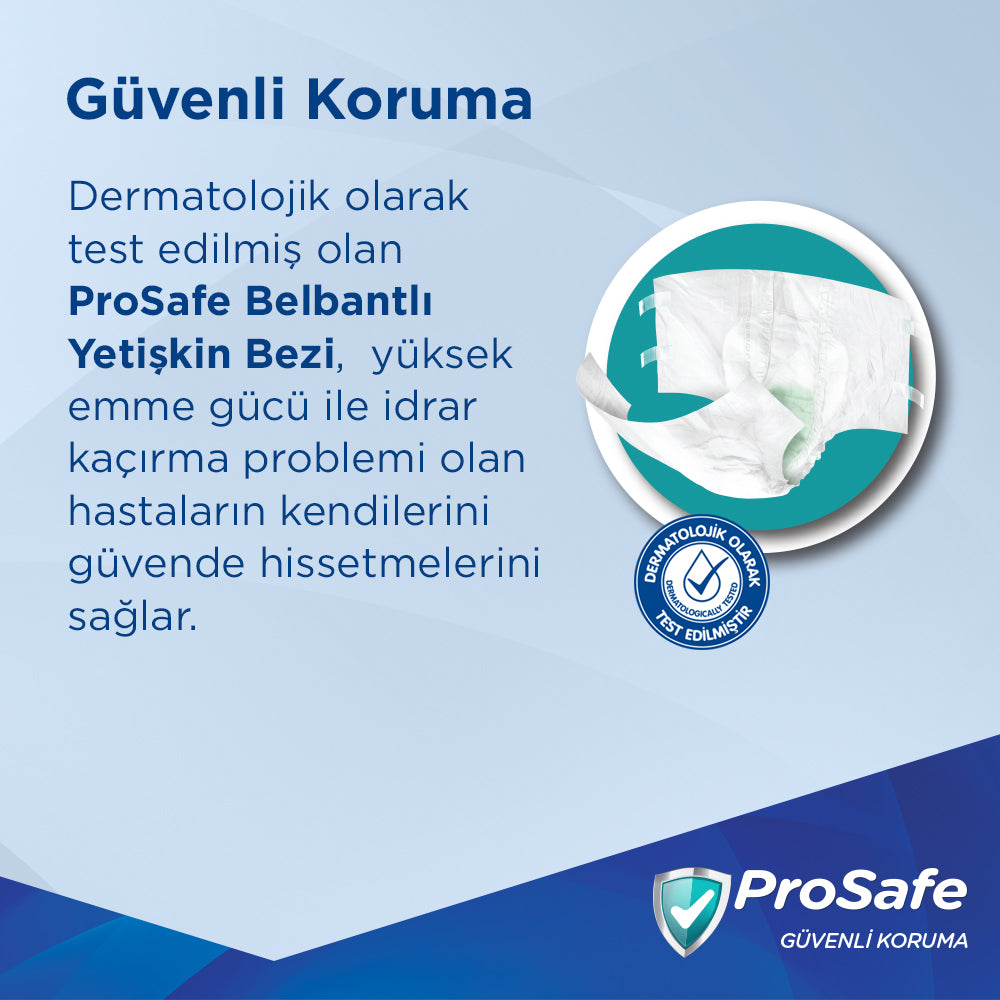 Prosafe Bel Bantlı Hasta Bezi L-Large Beden 90 Adet