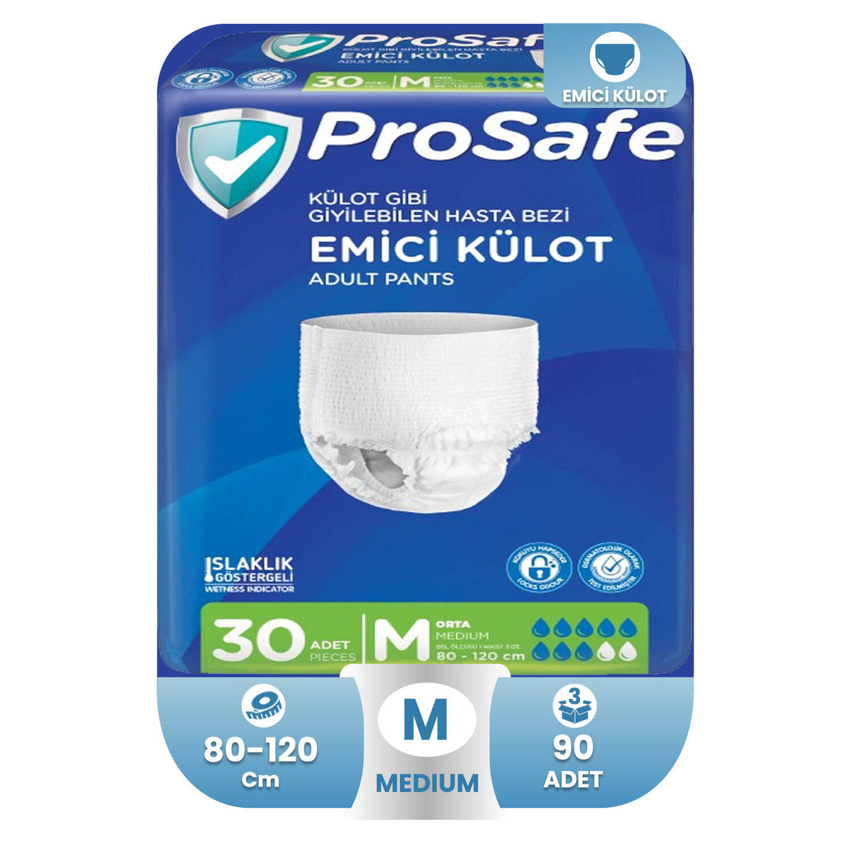 Prosafe Emici Külot M-Medium Beden 90 Adet