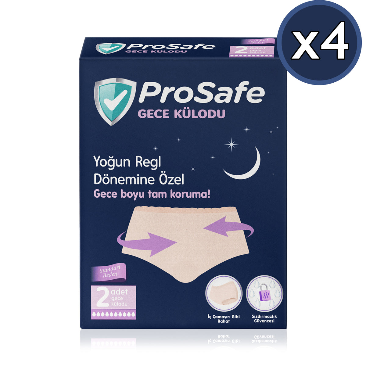 Prosafe 2'li Gece Külodu 8 Adet