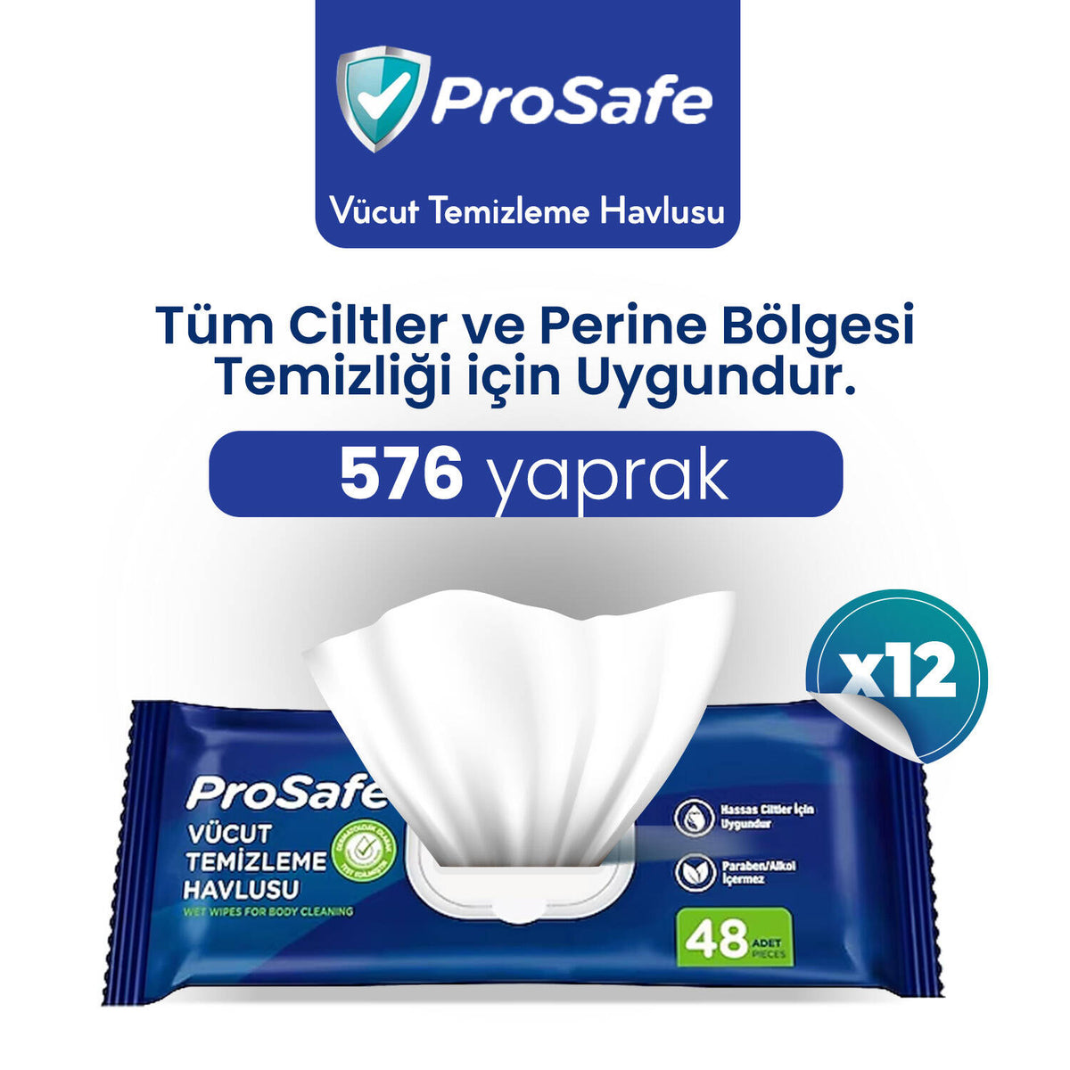 Prosafe Perine ve Vücut Temizleme Havlusu 576 Adet