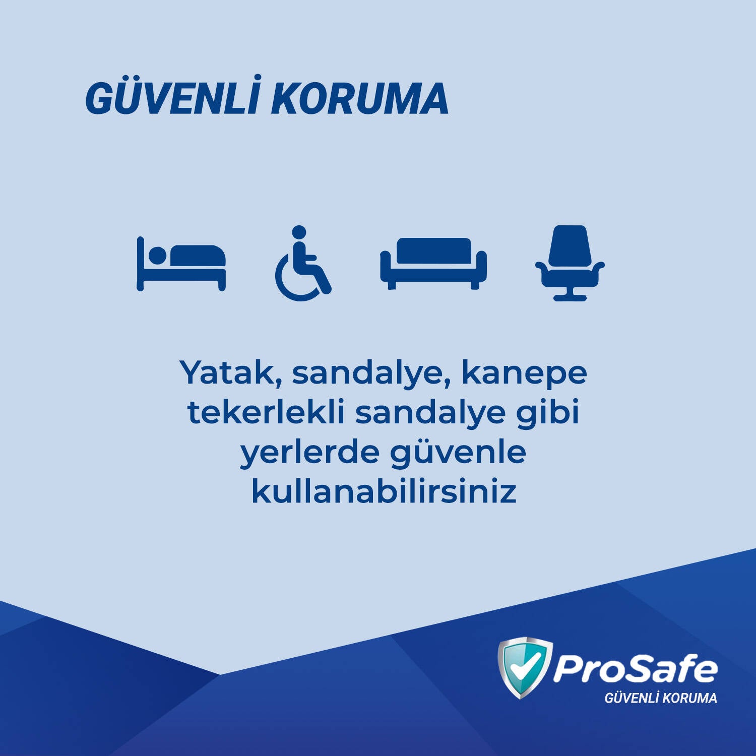 Prosafe Yatak Koruyucu Örtü 60x90 Cm 30 Adet