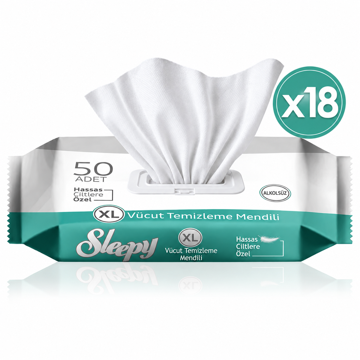 Sleepy 50'li Vücut Temizleme 18 Adet 900 Yaprak