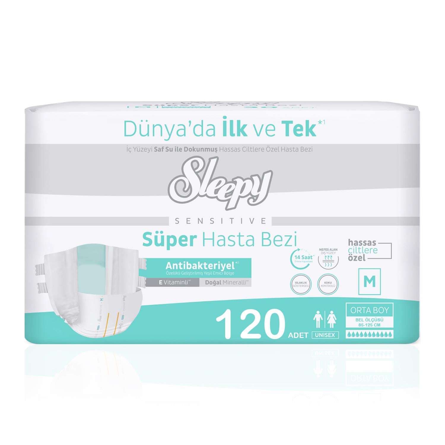 Sleepy Belbantlı Hasta Bezi M-Medium Beden 120 Adet