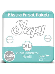Sleepy Perine Bölgesi Vücut Temizleme Havlusu 500 Yaprak