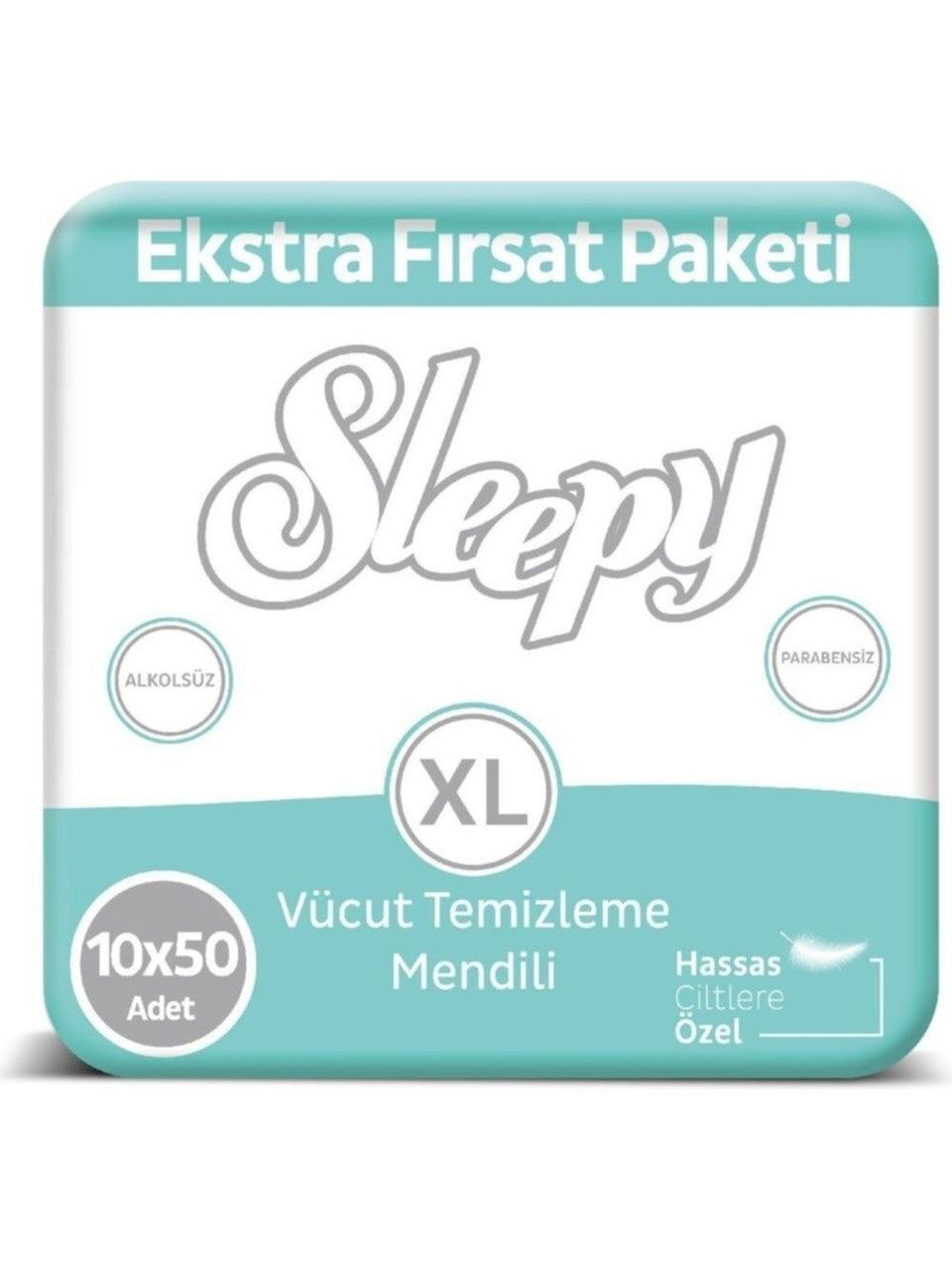 Sleepy Perine Bölgesi Vücut Temizleme Havlusu 500 Yaprak