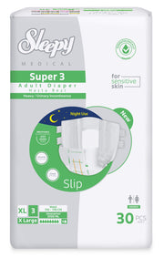 Sleepy Medical Super 3 Belbantlı Hasta Bezi Ekstra Large 30 Adet