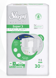 Sleepy Medical Super 3 Belbantlı Hasta Bezi Medium 30 Adet