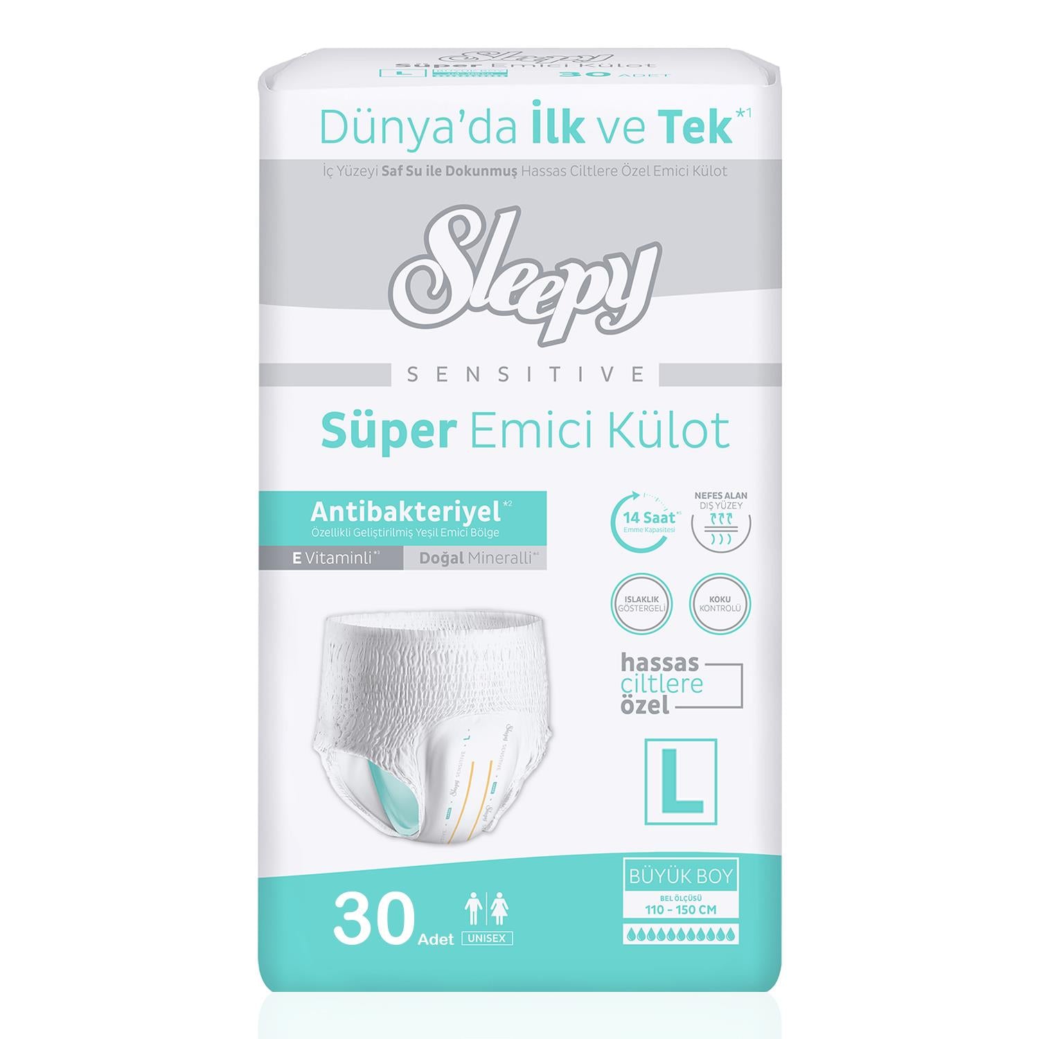 Sleepy Süper Emici Külot L-Large Beden 30 Adet