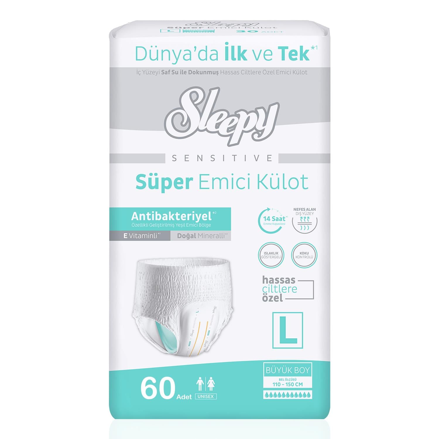 Sleepy Süper Emici Külot L-Large Beden 60 Adet