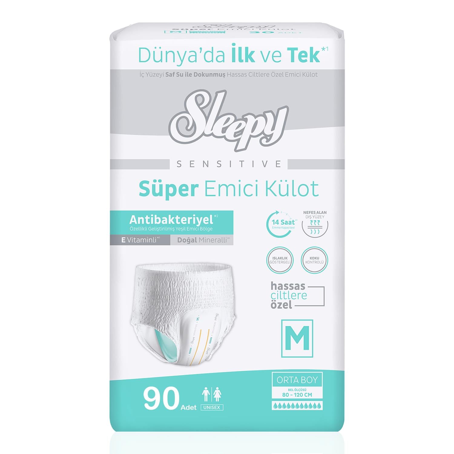 Sleepy Süper Emici Külot M-Medium Beden 90 Adet