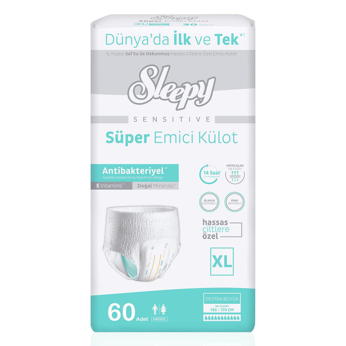 Sleepy Süper Emici Külot XL-Extra Large Beden 60 Adet