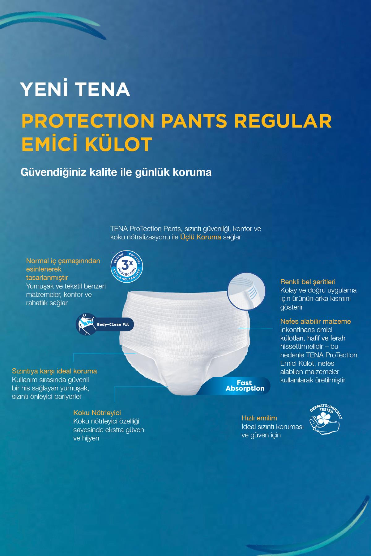 Tena Protection Pants Regular Emici Külot 6 Damla Medium 90 Adet