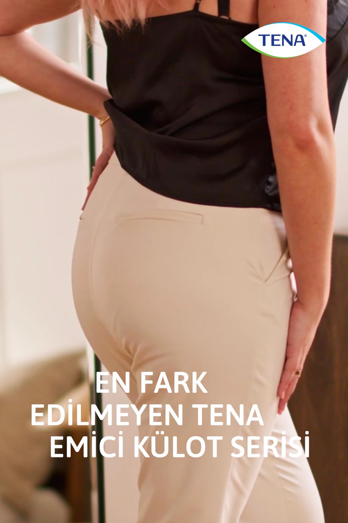 Tena Silhouette Plus Kadınlara Özel Yüksek Bel Emici Külot Siyah Medium 9 Adet