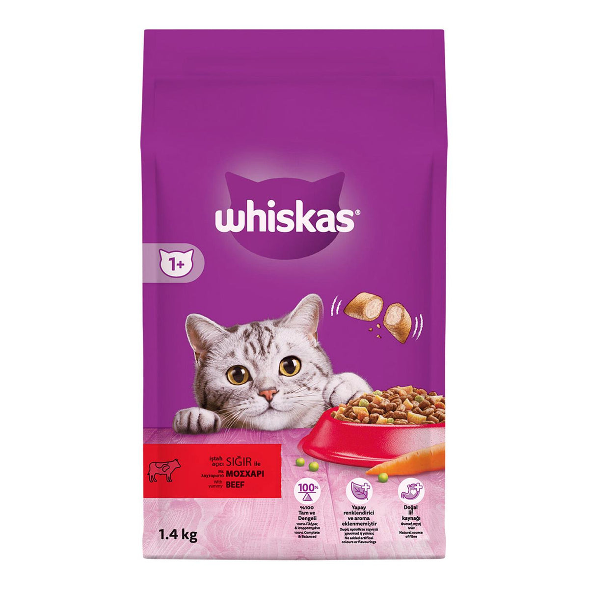Whiskas Sığırlı Kuru Mama 1.4 Kg