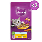 Whiskas Tavuklu Kısırlaştırılmış Kedi Maması 1.4 Kg 2 Adet