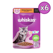 Whiskas Yavru Kümes Hayvanlı Poşet Yaş Kedi Maması 85 gr - 6 Adet