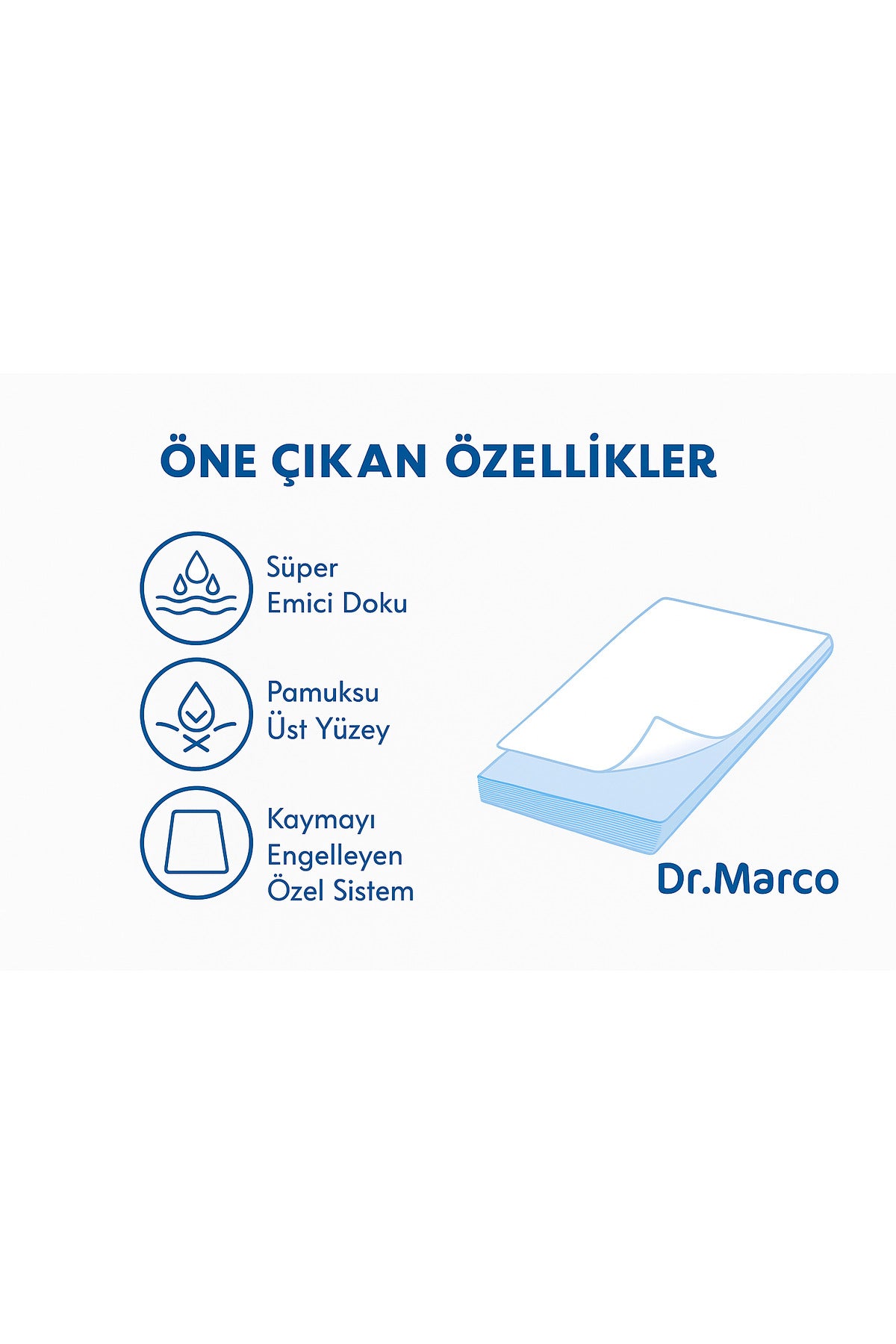Dr.Marco Yatak Koruyucu Örtü 90×180 Cm 30 Adet