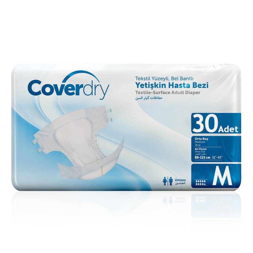 Coverdry Bel Bantlı Hasta Bezi M-Medium Beden 30 Adet - 1