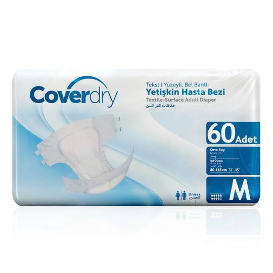 Coverdry Bel Bantlı Hasta Bezi M-Medium Beden 60 Adet